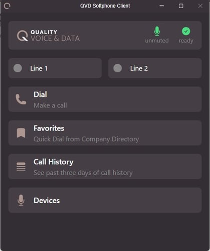 Softphone client